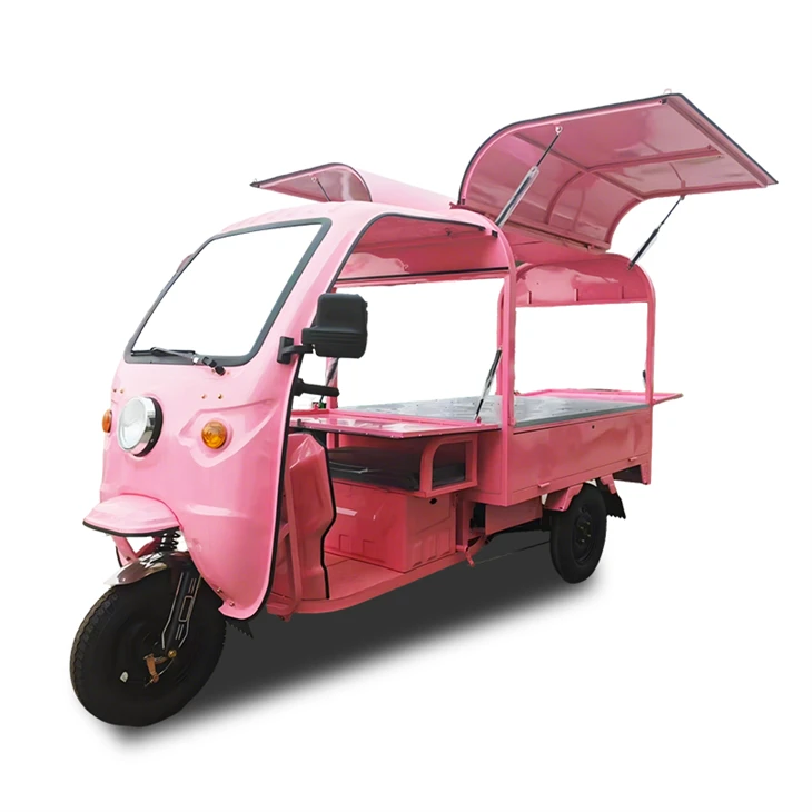 Pink Mobile Kitchen Heavy-Duty Electric Trike high quality